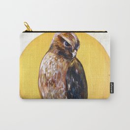 Sun Hawk // Bird Raptor Eagle Feather Wing Yellow White Grey Brown Wildlife Animal Carry-All Pouch