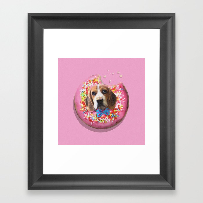 Doggy Donut Framed Art Print