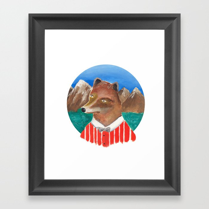 Fox of Lion Framed Art Print