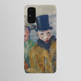 L'Intrigue; the masquerade ball party goers grotesque art portrait painting by James Ensor Android Case