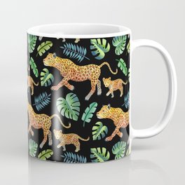 Jaguar and Cub pattern (tropical)  Mug