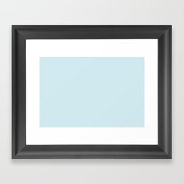 Columbia Blue Solid Color Popular Hues Patternless Shades of Blue Collection - Hex #D1EAF0 Framed Art Print