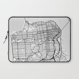 Scandinavian map of San Francisco Penninsula Laptop Sleeve