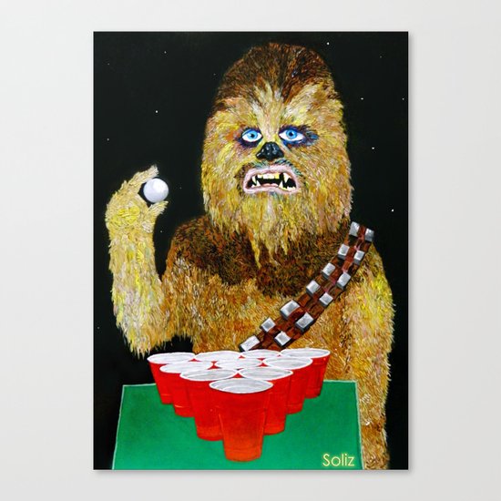 BEER PONG WOOKIE Canvas Print
