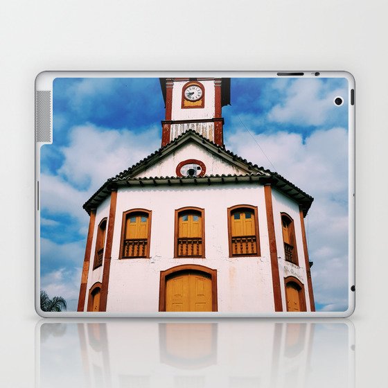 Brazil Photography - Old Catholic Church Under The Blue Sky Laptop & iPad Skin