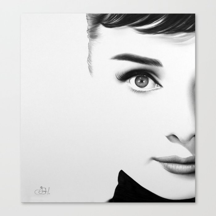 Audrey Hepburn Half Series Canvas Print