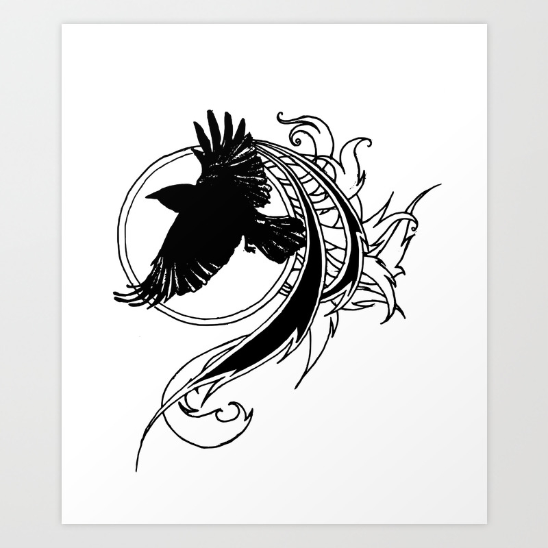 Crow Fly Straight Art Print By Cooper Society6