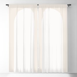 Minimal Arch - White Blackout Curtain