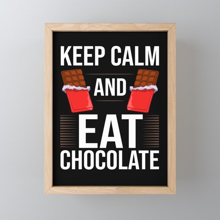 Chocolate Candy Bar Choco Dark Keto Framed Mini Art Print