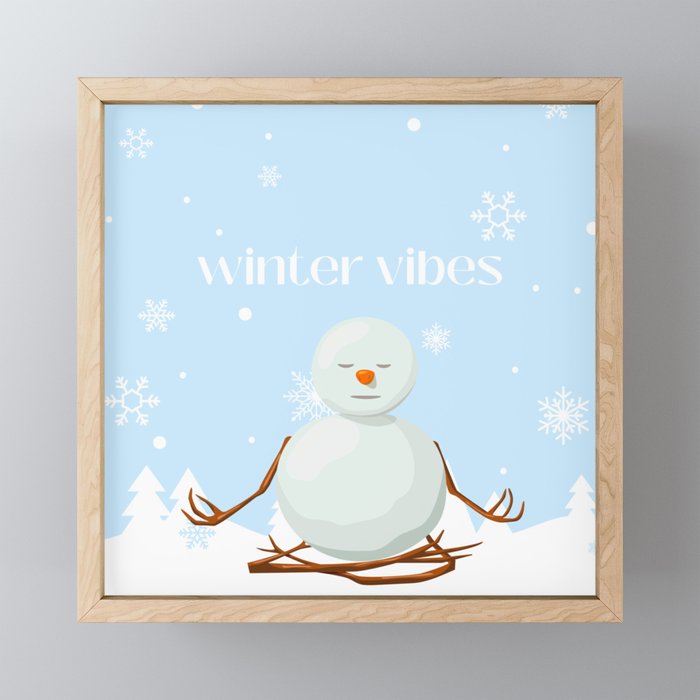 Winter Vibes Framed Mini Art Print