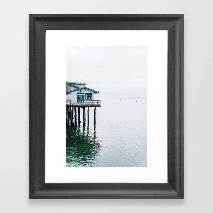 Ocean Boardwalk . Santa Barbara, California Framed Art Print