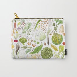 Cute Vegetables Carry-All Pouch | Nature, Painting, Pop Art, Food 