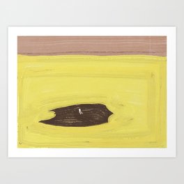 Seagull in mud Art Print