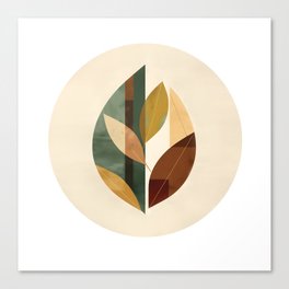 Midcentury Modern Leaf Canvas Print