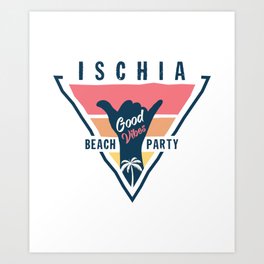 Ischia beach party Art Print