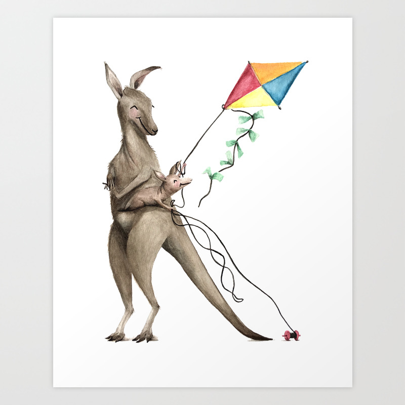K Is For Kangaroos Flying Kites Laugh A Bit Alphabet Watercolor Abc Nursery Decor Art Print By Birdsflyover Society6,Flower Reference Photos For Artists