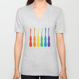 Rainbow tools - wood carving and wood wittling gift V Neck T Shirt