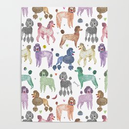 Poodles by Veronique de Jong Poster