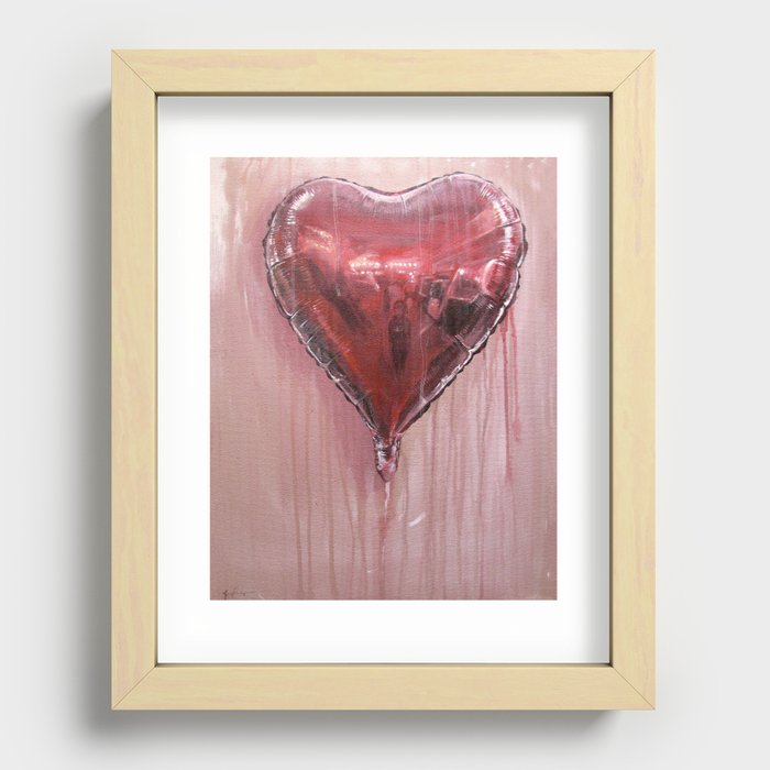 Heart Balloon Recessed Framed Print