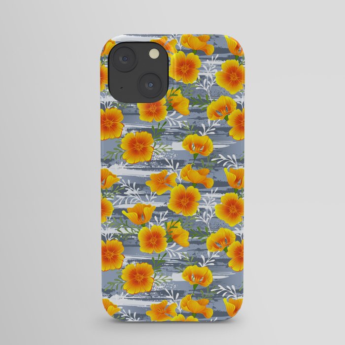 Seamless Yellow Poppy iPhone Case