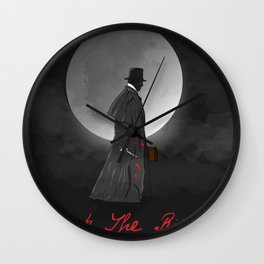 Jack The Ripper Wall Clock | Westminster, Digital, London, Notorious, Graphicdesign, Knife, Assassin, Blood, England, Killer 