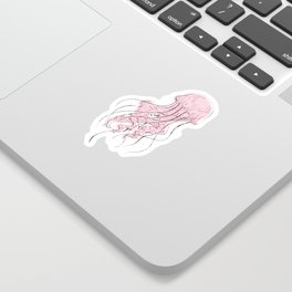Pink Jellyfish Sticker