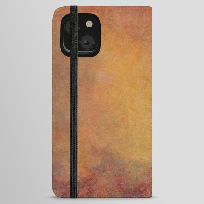 Abstract brown orange yellow iPhone Wallet Case