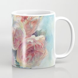 Elegant Yellow Roses and Seashells Coffee Mug