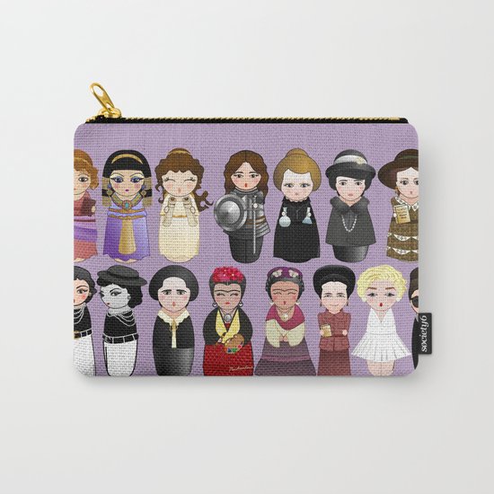 Kokeshis Women in the History Carry-All Pouch