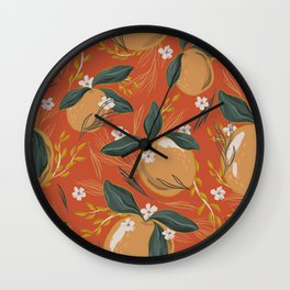 Festive Peaches Wall Clock