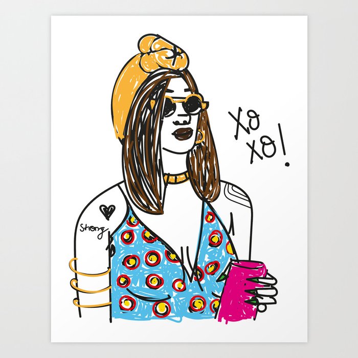 Zoey - XOXO Collection Art Print