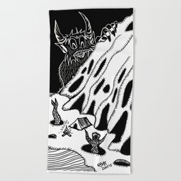 Moon bath/Baño de Luna Beach Towel