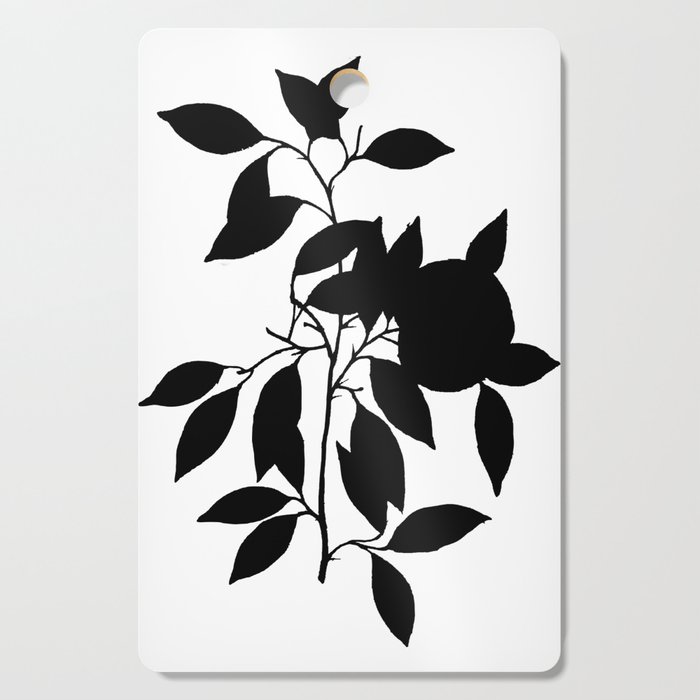 Black Leaves Cutting Board