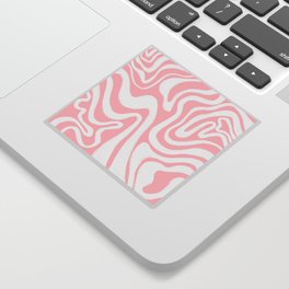 Crystal Rose Pink Liquid Swirl Sticker