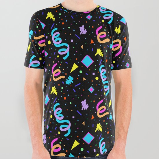90s Arcade Carpet All Over Graphic Tee By Krystan Saint Cat Society6