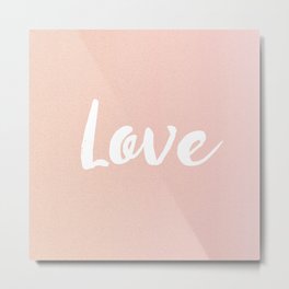 Rose Gold Love Lettering Metal Print | Love, Digital, Typography, Word, Lettering, Girly, Font, Chic, Pattern, Rosegold 