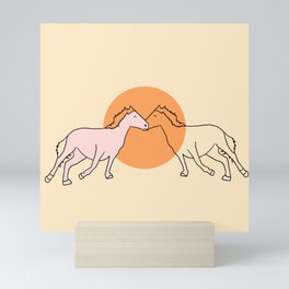 pink pony Mini Art Print