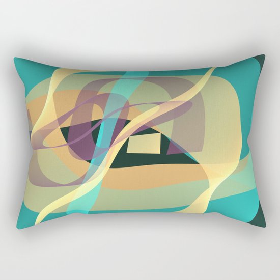 Floating in turquoise Rectangular Pillow