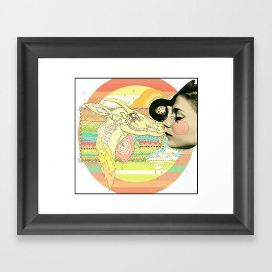 luv el chivo, la cabra Framed Art Print
