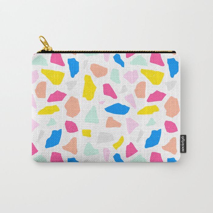 Colorful terrazzo flooring seamless pattern Carry-All Pouch