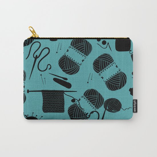 yarn teal Carry-All Pouch