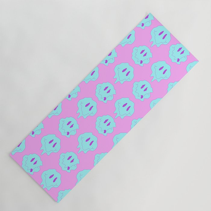 acid smiley faces Yoga Mat