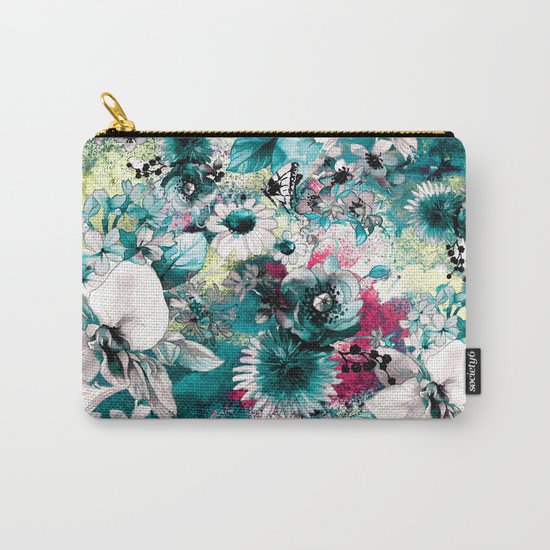 Blue Garden Carry-All Pouch