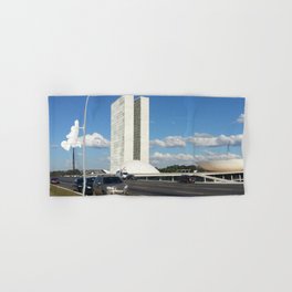 Brazil Photography - National Congress Building In Brasilia Hand & Bath Towel