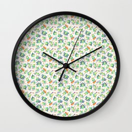 Fantasy Frogs Pattern Wall Clock