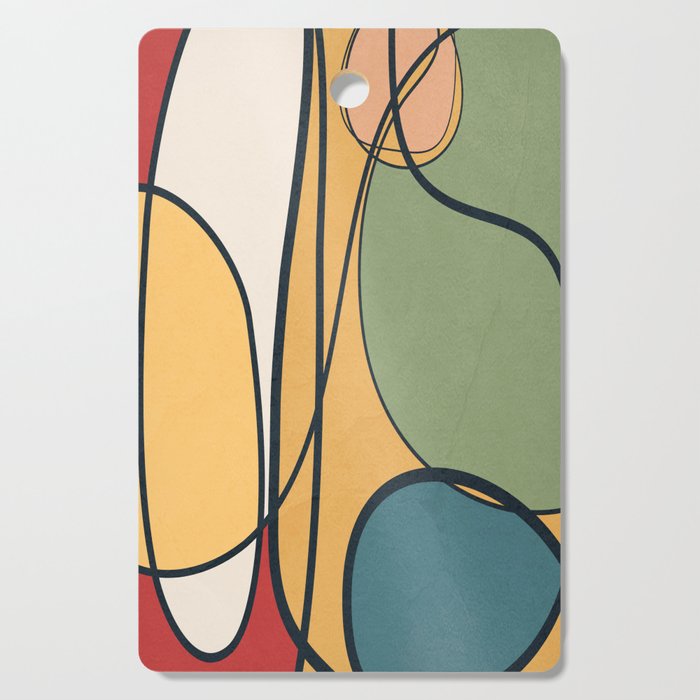 Abstract Line 22 Cutting Board