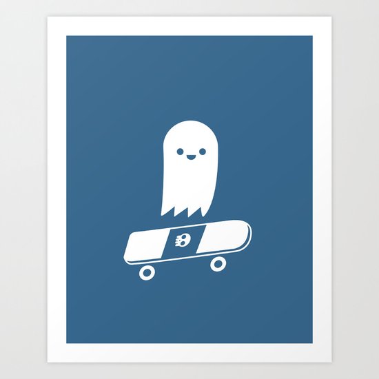 Skate Ghost Art Print