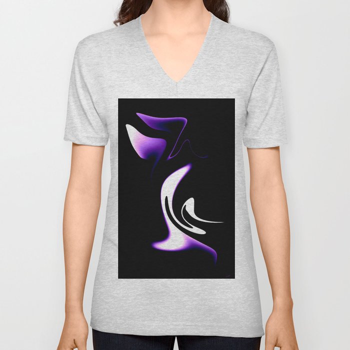 Purple Flame Ballet V Neck T Shirt