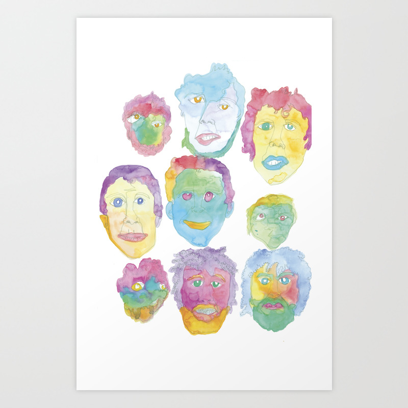 Talking Heads Art Print By Pommagranny Society6