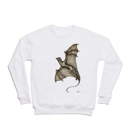 "Hurricane Wyvern" by Amber Marine, Ink & Graphite Dragon Art, (Copyright 2016) Crewneck Sweatshirt